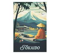 1000 Piece Jigsaw Puzzle, Tokaido Board Game Inspired Illustration