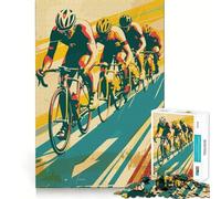 1000 Piece Jigsaw Puzzle Tour De France Cycling Art Neat Edge Decor Problem Solve Fun Easy Time Fun Xmas Decor Gift(38x26cm)