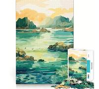 1000 Piece Jigsaw Puzzle Tropical Islands Paradise Neat Edge Decor Problem Solve Fun Easy Time Fun Xmas Decor Gift(38x26cm)