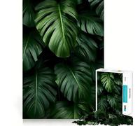 1000 Piece Jigsaw Puzzle Tropical Monstera Natural Sharp Cut Art Logic Thinking Play Chill Time Play Birthday Fun Gift(38x26cm)