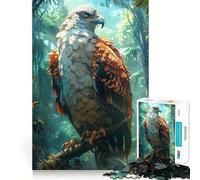 1000 Piece Jigsaw Puzzle Tropical Rain Forest Eagle Neat Edge Decor Problem Solve Fun Easy Time Fun Xmas Decor Gift(38x26cm)