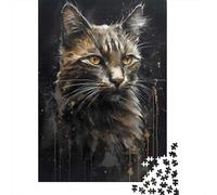 1000 Piece Jigsaw Puzzle, Turkish Angora Cat Pretty, 70x50cm/1000pcs, for Adults, Thoughtful Gift Idea, Winter Home Activity And Time at Home