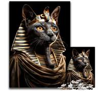 1000 Piece Jigsaw Puzzle Tutankhamun Cat Jigsaw Puzzles for Adults Challenging Brain Teaser Family Activity Home Decor 1000 PCS(75x50cm)