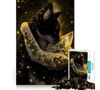 1000 Piece Jigsaw Puzzle Two Cats Hugging Sparkles Fine Edge Craft Brain Skill Play Relax Game Play Christmas Art Gift (50x75cm)