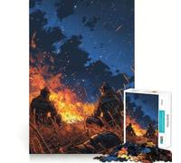 1000 Piece Jigsaw Puzzle Two Knight Warrior Neat Edge Decor Problem Solve Fun Easy Time Fun Xmas Decor Gift (50x75cm)