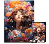 1000-Piece Jigsaw Puzzle Underwater Goddess Colorful Psychedelic Puzzles for Adults Ideal for Lover Perfect Christmas New Year Valentine's Gift 1000 PCS(75x50cm)
