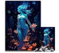 1000 Piece Jigsaw Puzzle Underwater World Mermaid Jigsaw Puzzles for Adults Challenging Brain Teaser Family Activity Home Decor 1000 PCS(38x26cm)