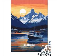 1000 Piece Jigsaw Puzzle, Ushuaia Argentina Sunset, 38x26cm/1000pcs