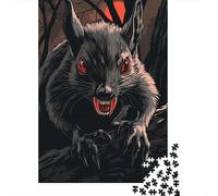 1000 Piece Jigsaw Puzzle, Vampire Gothic Squirrel, 38x26cm/1000pcs, for Adults, Relaxing Winter Hobby, Weekend Downtime And Cosy Evenings