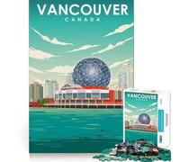 1000 Piece Jigsaw Puzzle Vancouver Canada Art Sharp Cut Art Logic Thinking Play Chill Time Play Birthday Fun Gift (50x75cm)