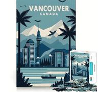 1000 Piece Jigsaw Puzzle Vancouver Canada Travel Neat Edge Decor Problem Solve Fun Easy Time Fun Xmas Decor Gift(38x26cm)