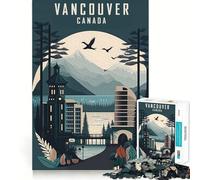 1000 Piece Jigsaw Puzzle Vancouver Canada Travel Neat Edge Decor Problem Solve Fun Easy Time Fun Xmas Decor Gift (38x52cm)