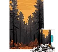 1000 Piece Jigsaw Puzzle Vector Forest for Educational Game Addictive Toys to Cultivate Patience Art Work Gifts Analysis And Logic (Size 38x52cm)