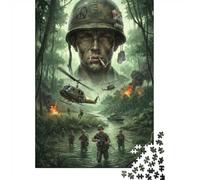 1000 Piece Jigsaw Puzzle, Vietnam War Scene, 38x26cm/1000pcs, for Adults, Winter Indoor Activity, Weekend Downtime And Time at Home