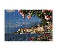 1000 Piece Jigsaw Puzzle View On Coast Line Of Bellagio On Lake Como Italy Harbor View With Difficult Puzzles Educational Games Family Fun Puzzle For Adult Printing Adult Puzzles