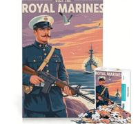 1000 Piece Jigsaw Puzzle Visit The Royal Marines Poster Family Game But Fun And Humorous Unique Gifts for Birthday And Christmas 50x75cm