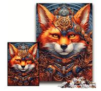 1000 Piece Jigsaw Puzzle Warrior Fox Impossible Jigsaw Puzzles for Adults for Home Decor, Brain Training Size 50x75cm