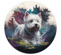 1000 Piece Jigsaw Puzzle West Highland White Terrier Challenging Puzzles Challenging DIY Art for Enthusiasts, for Relaxation 67.5x67.5 cm