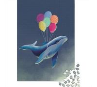 1000 Piece Jigsaw Puzzle, Whale Hello There, 52x38cm/1000pcs, for Adults, Winter Indoor Activity, Weekend Downtime And Time at Home