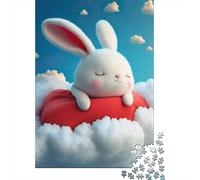 1000 Piece Jigsaw Puzzle, White Rabbit Dreaming, 70x50cm/1000pcs, for Adults, Indoor Puzzle Activity, Home Relaxation And Cosy Evenings