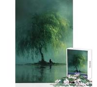 1000 Piece Jigsaw Puzzle Willow Tree by The Water Adult Jigsaw Puzzles Precision Cutting Wishlist with Santa Claus Beautiful Design Game (38x26cm)