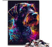 1000 Piece Jigsaw Puzzle Wirehaired Pointing Griffon Dog Jigsaw Puzzle Made of cardboard, Interactive Family Game, DIY Home Decor Brain Challenge Gift 1000pcs(26x38cm)