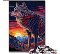 1000-Piece Jigsaw Puzzle Wolf Art Series Style Jigsaw Puzzle Made of Wood, for Birthdays, Holidays, And Home Decor 1000pcs(50x75cm)