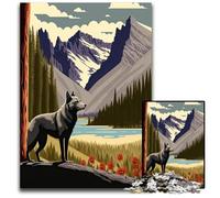 1000 Piece Jigsaw Puzzle Wolf Art Series Style Paper Jigsaw Puzzles for Adults Birthday Gift Idea Challenging Brain Teaser Game 1000 PCS(38x26cm)
