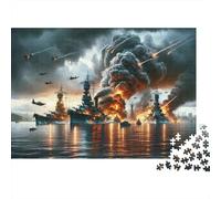 1000 Piece Jigsaw Puzzle, World War II Battle Scene, 52x38cm/1000pcs, for Adults, Puzzle Lover Present, Family Activity And Quiet Weekends