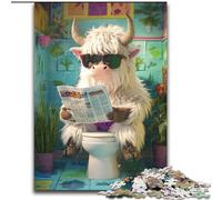 1000-Piece Jigsaw Puzzle Yak Go Toilet Puzzles for Adults size50x75cm Brain Teaser Game for Teenagers, Perfect