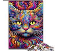 1000-Piece Jigsaw Puzzle Yellow Cat Jigsaw Puzzles for Adults 1000 Piece Ideal for And Family Fun for Holidays, Birthdays size : 50x75cm