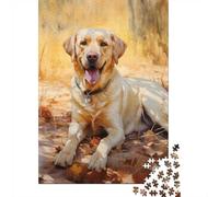1000 Piece Jigsaw Puzzle, Yellow Lab, 52x38cm/1000pcs, for Adults, Idea, Family Activity And Cosy Winter Evenings