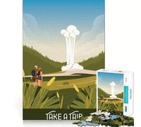 1000 Piece Jigsaw Puzzle Yellowstone Sharp Cut Art Logic Thinking Play Chill Time Play Birthday Fun Gift(38x26cm)