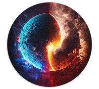 1000-Piece Jigsaw Puzzle Yin And Yang Round Puzzles 1000 Pieces for Adults Ideal And Home Decor 67.5x67.5cm
