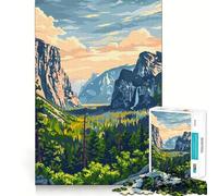 1000 Piece Jigsaw Puzzle Yosemite Forest Nature Art Sharp Cut Art Logic Thinking Play Chill Time Play Birthday Fun Gift (38x52cm)