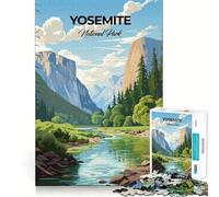 1000 Piece Jigsaw Puzzle Yosemite National Park Sharp Cut Art Logic Thinking Play Chill Time Play Birthday Fun Gift (38x52cm)