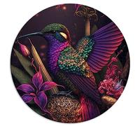 1000 Piece Jigsaw Puzzlecolorful Hummingbird Circular Jigsaw Puzzles for Adults & Kids Age 12 Years Up Cardboard puzzles Adults Puzzles Gifts Size: 67.5x67.5