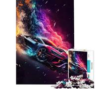 1000 Piece Jigsaw Puzzles A Burst of Color on Wheels Interesting Brain Challenge Durable Fragments Not Easy Bend Elegant Birthday Gifts Idea (Size 38x26cm)