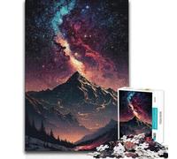 1000 Piece Jigsaw Puzzles A Galaxy Mountain View Wall Art Art Work Gift Suitable for People Aged 14 And Above 50x75cm