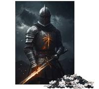 1000-piece Jigsaw Puzzles A Mighty Medieval Knight Fun at Home Activities, Analysis And Logic Brain Teaser Game for Ages 14 And over (38x26cm)