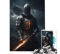 1000 Piece Jigsaw Puzzles A Mighty Medieval Knight Fun at Home Activities, Wall Decoration Practical Game for And 14 Years And over (38X26CM)