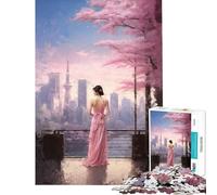 1000 Piece Jigsaw Puzzles A Serene Cityscape Interesting Brain Challenge Durable Fragments Not Easy Bend Elegant Birthday Gifts Idea (Size 38x26cm)