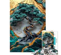 1000 Piece Jigsaw Puzzles Abstract Bonsai Kintsugi Interesting Brain Challenge Durable Fragments Not Easy Bend Elegant Birthday Gifts Idea (Size 50x75cm)