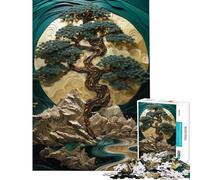 1000 Piece Jigsaw Puzzles Abstract Bonsai Tree Interesting Brain Challenge Durable Fragments Not Easy Bend Elegant Birthday Gifts Idea (Size 38x52cm)