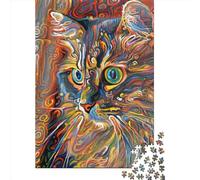 1000 Piece Jigsaw Puzzles Abstract Cat for Adults Paper Puzzles Educational Toys 1000pcs (38x26cm)