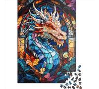 1000 Piece Jigsaw Puzzles Abstract Dragon Puzzles for Adults Wooden Puzzles Educational Game for Adult 1000pcs (75x50cm)