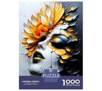 1000-piece Jigsaw Puzzles Abstract Flower Face Adult Jigsaw Puzzle Toy Wall Decor A Work of Art Unique Gifts for Birthday And Christmas 52x38cm/1000pcs