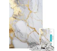 1000 Piece Jigsaw Puzzles Abstract Gold Decor Interesting Brain Challenge Durable Fragments Not Easy Bend Elegant Birthday Gifts Idea (Size 38x52cm)