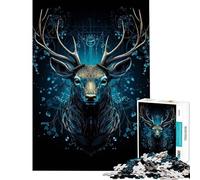 1000 Piece Jigsaw Puzzles Abstract Kintsugi Deer Interesting Brain Challenge Durable Fragments Not Easy Bend Elegant Birthday Gifts Idea (Size 38x26cm)