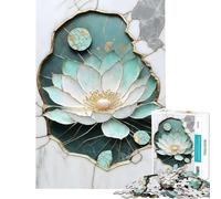 1000 Piece Jigsaw Puzzles Abstract Lotus Kintsugi Interesting Brain Challenge Durable Fragments Not Easy Bend Elegant Birthday Gifts Idea (Size 50x75cm)